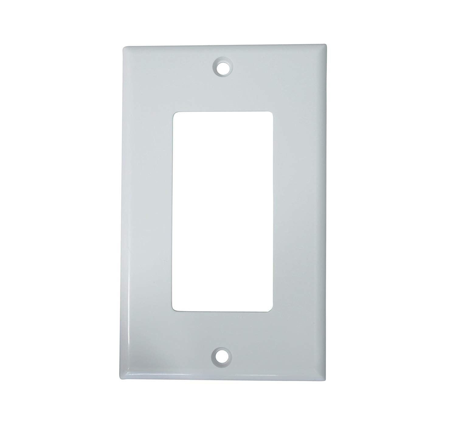 Kenuco White Gang Decora/GFCI Wall Plate, Standard Size, Thermoplastic Nylon, Device Mount | Pack of 10