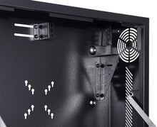 Load image into Gallery viewer, Kenuco Heavy Duty 16 Gauge Steel DVR Security Lockbox with Fan and Swing Open Top (24&#39;&#39; x 24&#39;&#39; x 8&#39;&#39; Black)