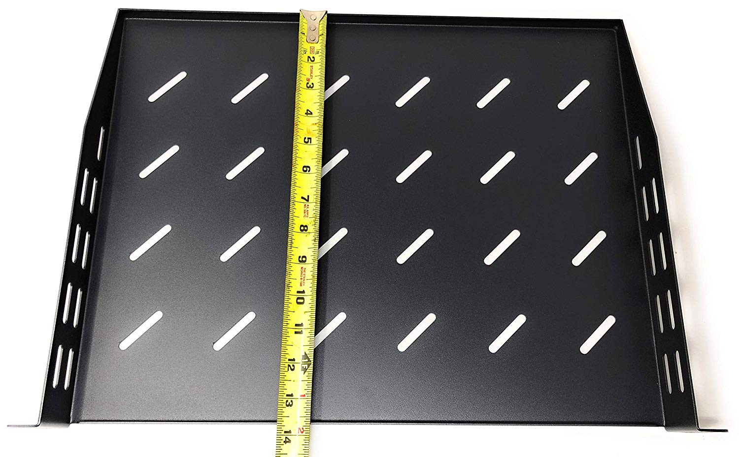 Kenuco Vented 19" Universal Rack Shelf | 13.75" Deep | Heavy-Duty | Steel