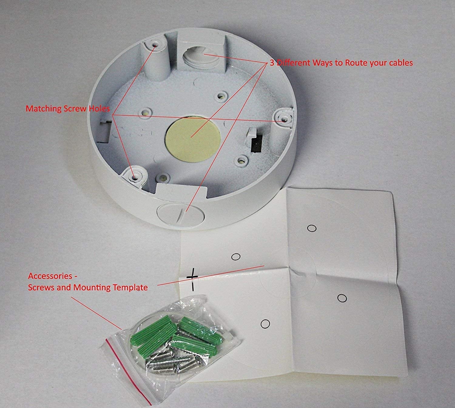 Kenuco Junction Box/Mounting Base Hikvision Turret Camera DS-2CD23x2